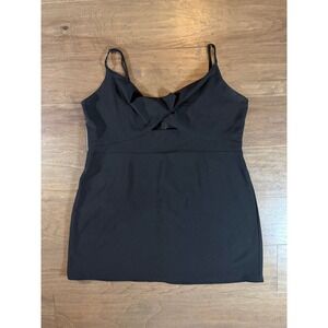 Abercrombie & Fitch Black Twist Front Cutout Mini Dress XL Adjustable Straps